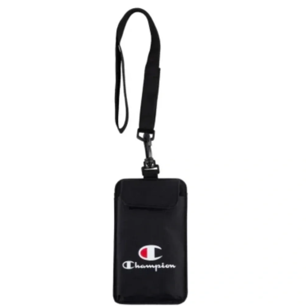 Champion Black Phone Holder with Lanyard